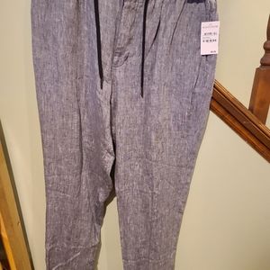 Mens large Calibrate loose fit Linen pants